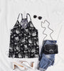 Adjustable Shoulder Straps Random Floral V-neck Summer Tank Tops