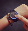Alloy Fashion Sport LED Touch Screen Watch Belt Couple Watch For Men Women