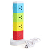 Alardor Four Tiers Rotating Socket Patch Panel USB Plug Board Surge Protection Power Strip