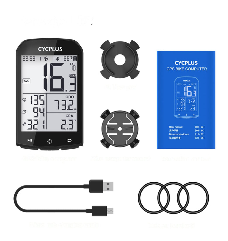 CYCPLUS M1 GPS Bicycle Computer Wireless With Bluetooth 4.0 ANT+ Cycling Speedometer Waterproof LCD Backlight Bike Odometer Stopwatch Bike Accessories For MTB Road Cycle/City Bike