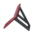 0-76mm High Precision Aluminum Alloy Woodworking Ruler Straight Angle Triangle Scribe Scale Durable Professional Tool in Black or Red