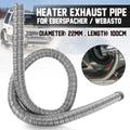 Eberspacher and Webasto Car Heater 100cm Air Diesel Exhaust Pipe - 22mm Stainless Steel For