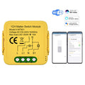 Matter WiFi Smart Switch Module Relay 1-Gang 16A Compatible Homekit Support Voice Control with Alexa Google Assistant