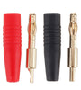 Amass 4mm Banana Bullet Connector Plug With Black/Red Color Rubber Sheath for Adapter Cable