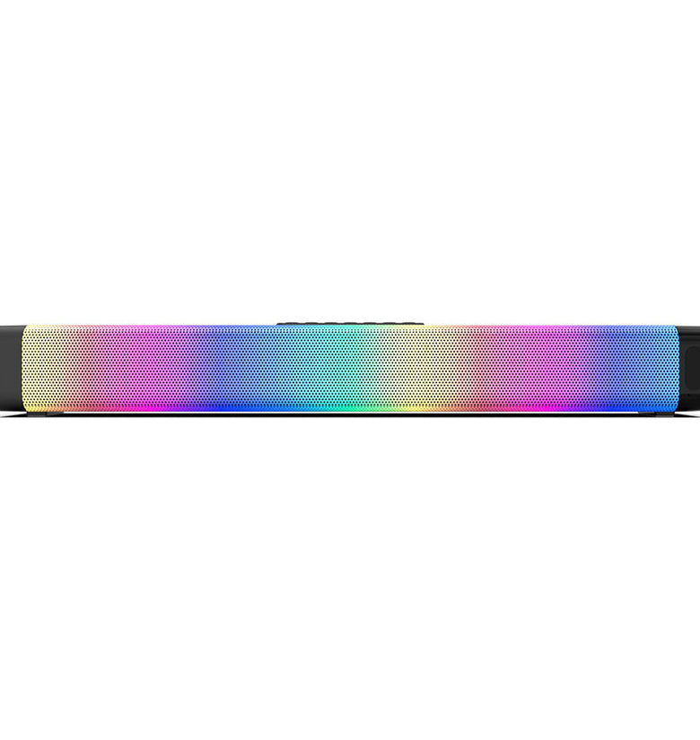 Soundbar RGB Light Bluetooth 5.0 20W Speaker Desktop with Remote Control Support USB Microphone Earphone for TV PC Mobile Phone MP3 Tablet