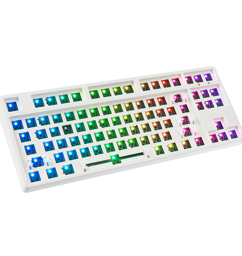 87 Keys Hot Swap Mechanical Keyboard Kit Wired/Wireless 2/3 Mode RGB Compatiable With 3/5 Pins For Cherry Gateron Kailh Dial Knob Keyboard