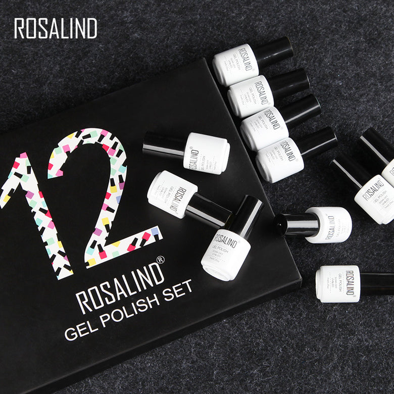 Rosalind 12 Pcs Solid Color Nail Polish Set