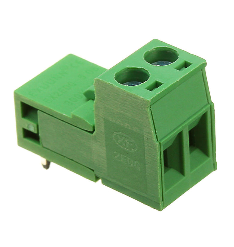 5pcs 5.08mm Pitch 2Pin Plug in Screw PCB Dupont Cable Terminal Block Connector Right Angle