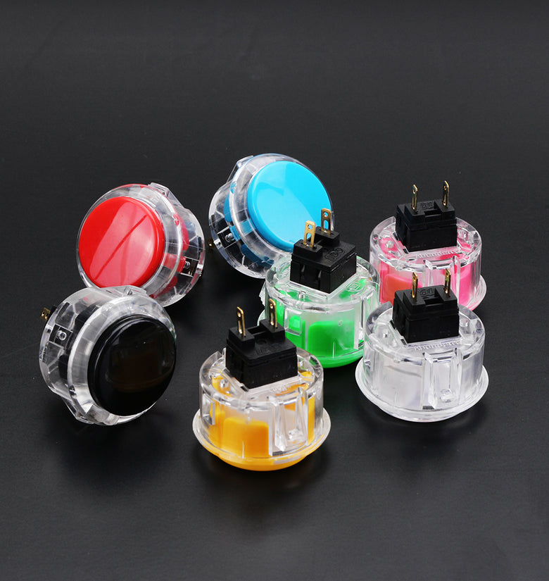 Transparent 30MM Card Button Crystal Small Circular Arcade Game Push Button Switch