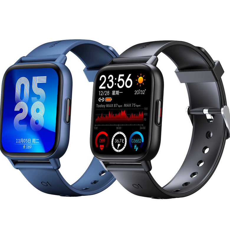[Body Temperature Measure]Bakeey QS16 Pro 1.69 inch Touch Screen Heart Rate Blood Pressure SpO2 Monitor 24 Sports Modes Customized Dial Multi-language Smart Watch