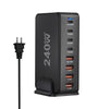 [GaN Tech]Bakeey 240W 8-Port USB PD Charger 4USB-A+4USB-C PD QC Fast Charging Desktop Charging Station EU Plug US Plug for iPhone 15 15Plus 15 Pro 15Pro Max for Huawei Mate60Pro for Sansung Galaxy Z Flip5